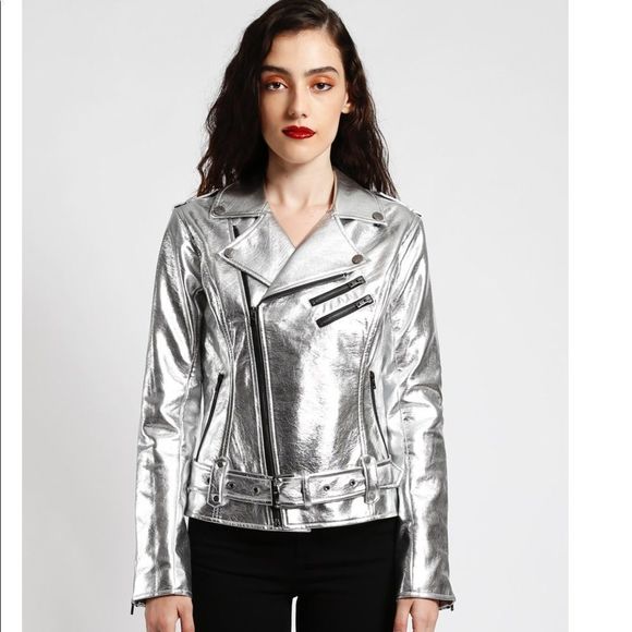 Tripp nyc Jackets & Blazers - Tripp NYC Metallic Moto Jacket size L NWT